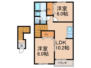 シャルマンAの物件間取画像